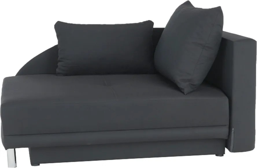 Kinyitható kanapé, szürke-fekete szövet, jobbos, LAUREL