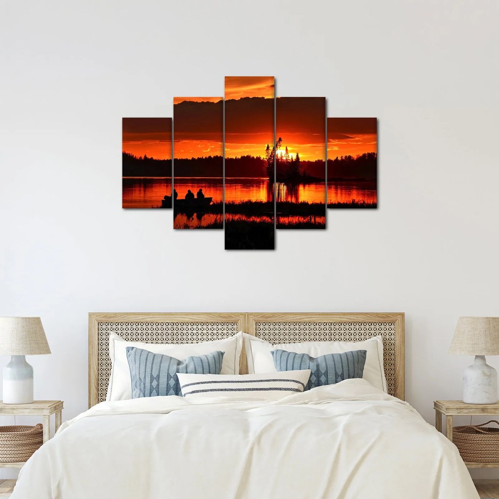 Kép - Halászok a tavon (150x105 cm)