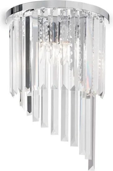 IDEAL LUX 168913 CARLTON Kristály Fali Lámpa E14 IP20