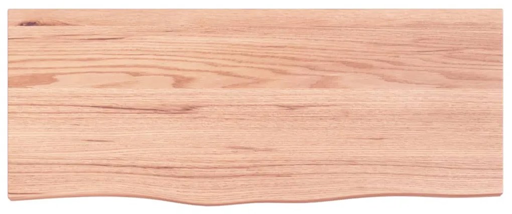 világosbarna kezelt tömör tölgyfa asztallap 100x40x(2-6) cm