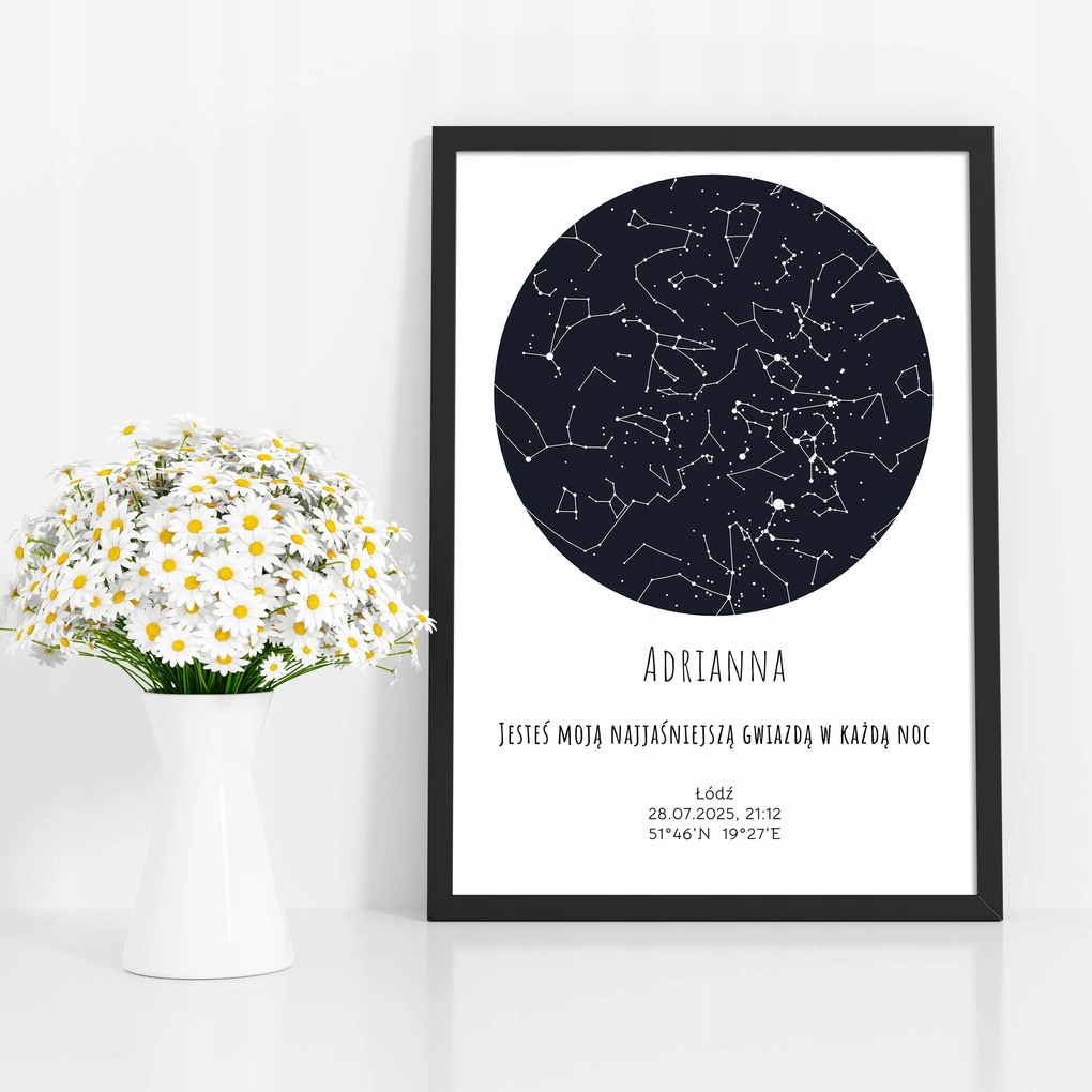 Csillagtérkép Személyre szabott Poszter Égtérkép 70x100cm Valentin nap