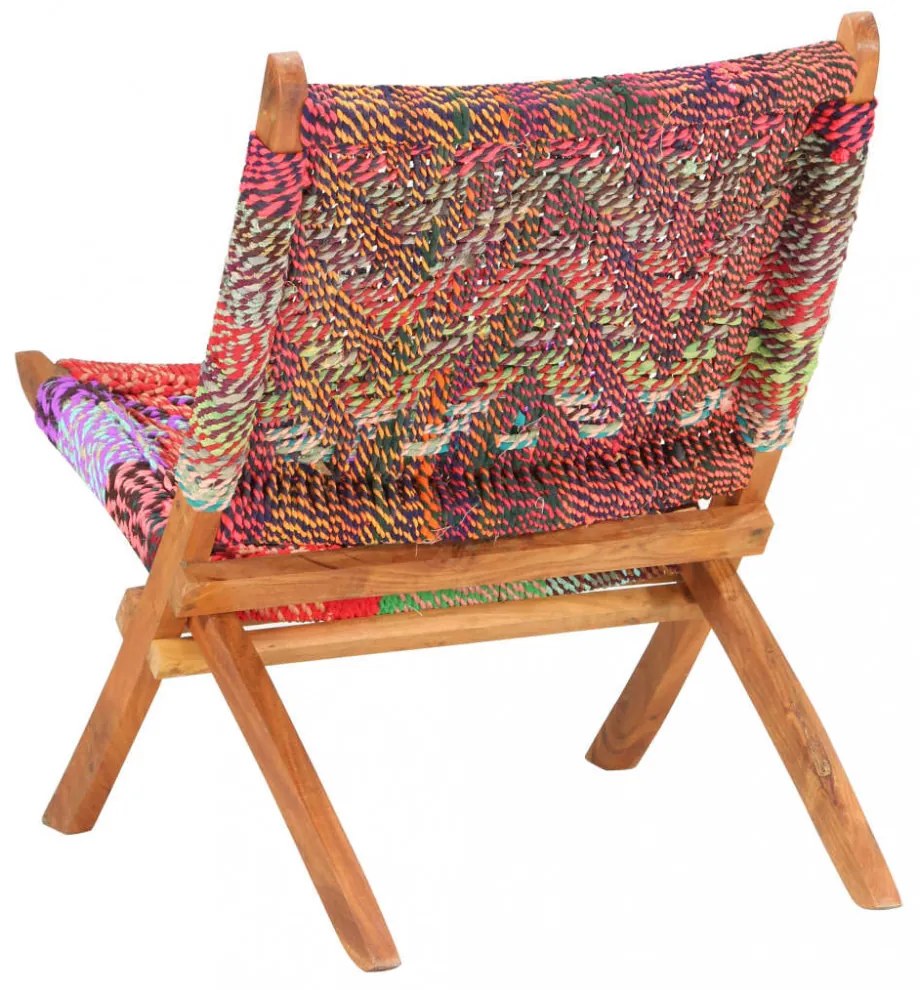 vidaXL többszínű összecsukható Chindi szövet szék