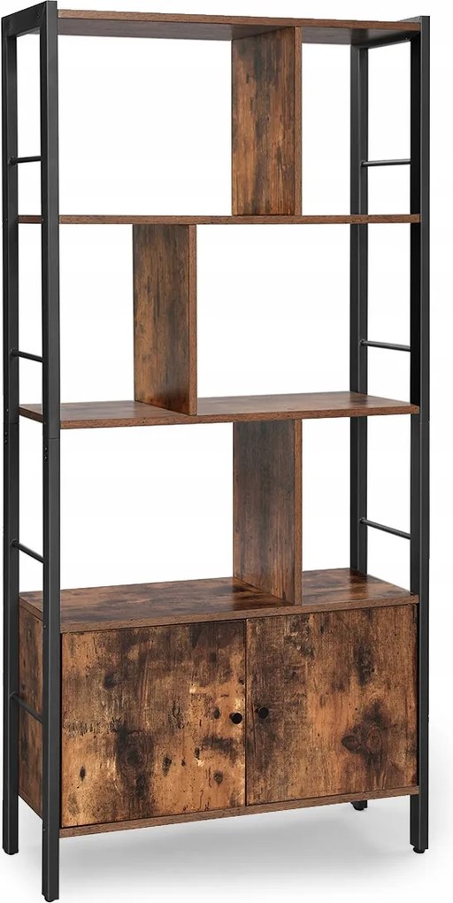 Könyvespolc, tároló polc, nagy könyvespolc ajtóval