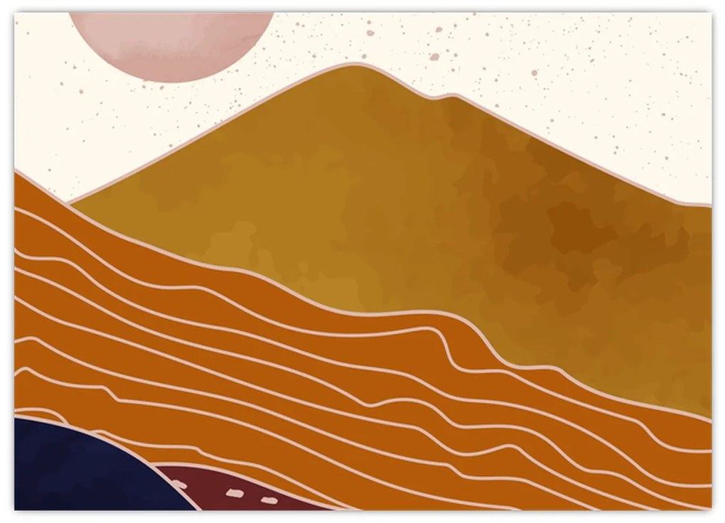 Üveg kép - Spacefrog design hegy N⁰1 (70x50 cm)