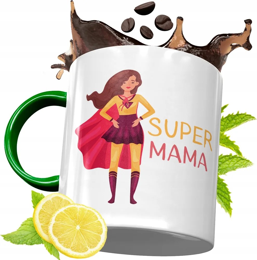 Zöld Bögre Anyukáknak Születésnapi Ajándék fényképes nyomtatással