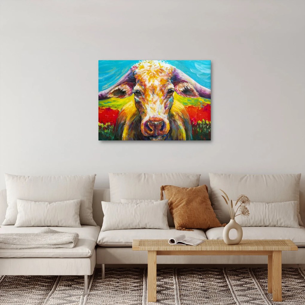 Kép - Festett tehén (70x50 cm)