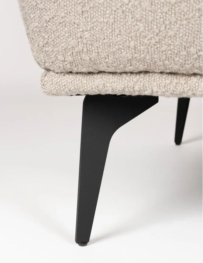 Bézs buklé kinyitható kanapé 184 cm Cielke – White Label