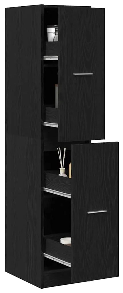 fekete tölgyfa patikusszekrény 30 x 41 x 144,5 cm