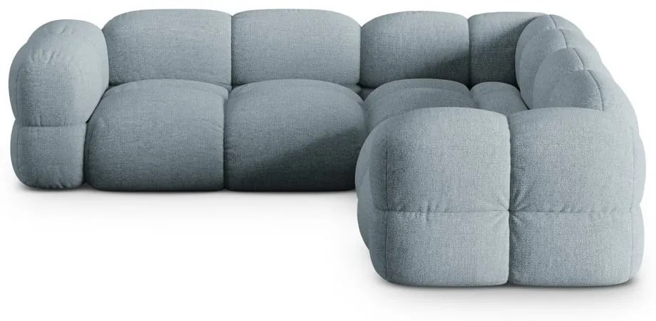 Világoskék sarokkanapé Loretto – Cosmopolitan Design