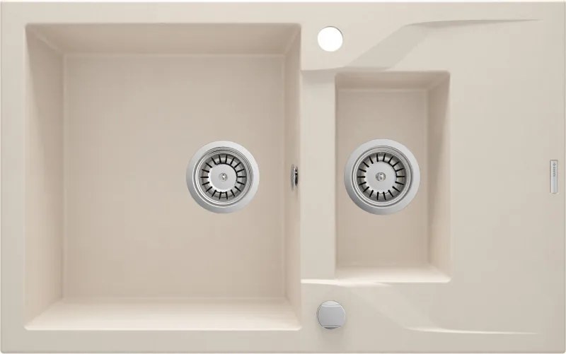 Andante gránit mosogató_beige_1,5 medence+rövid csepegtető