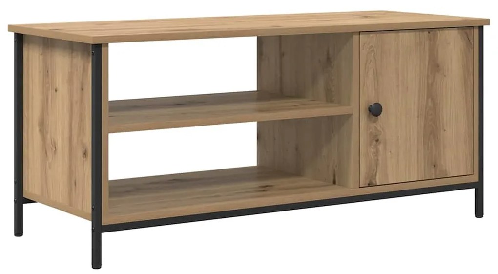 TV szekrény kézműves tölgy 100 x 40 x 45 cm Faanyag