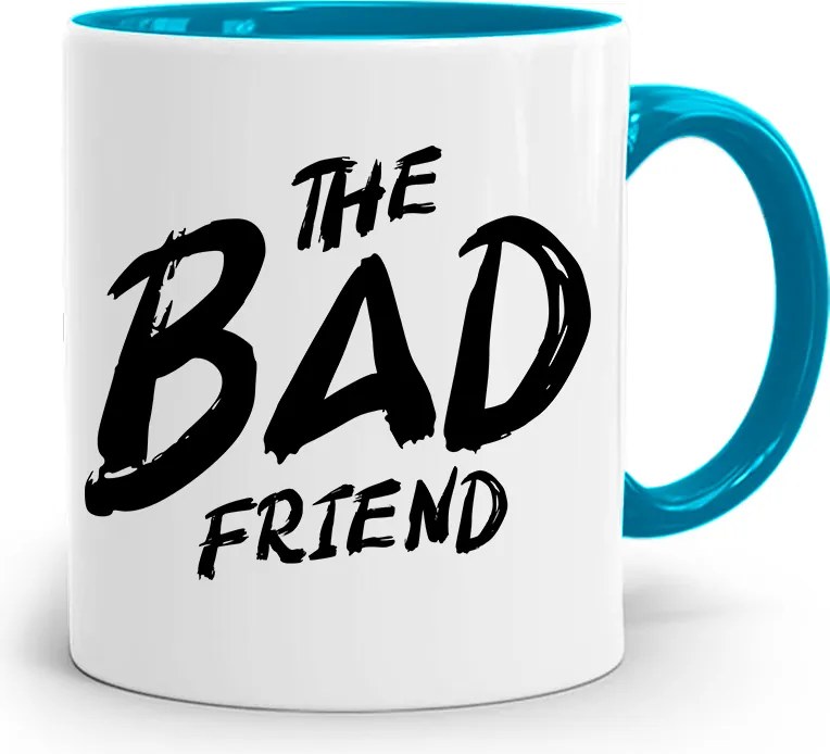 Kék Bögre Vicces The Bad Friend nyomott mintával