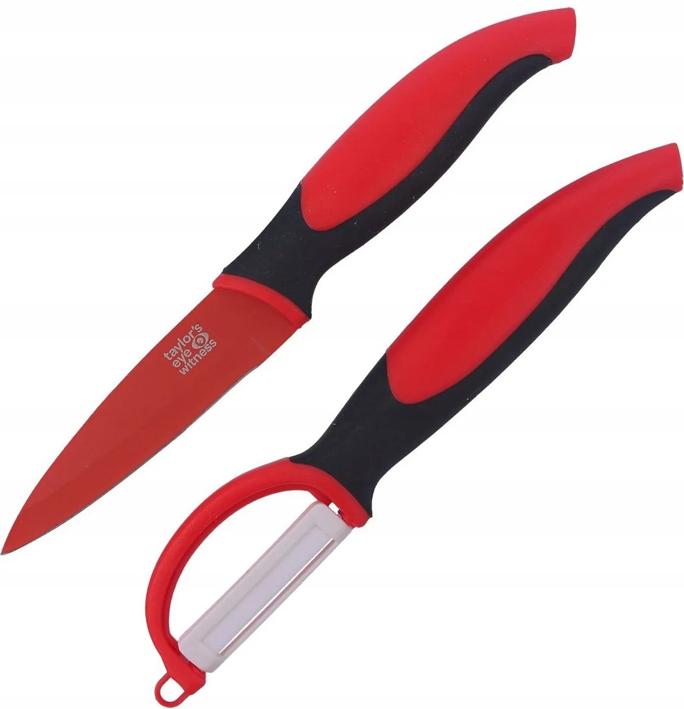 Taylor's Eye Kés, Hámozó és Zöldséghámozó Készlet Piros (377800)