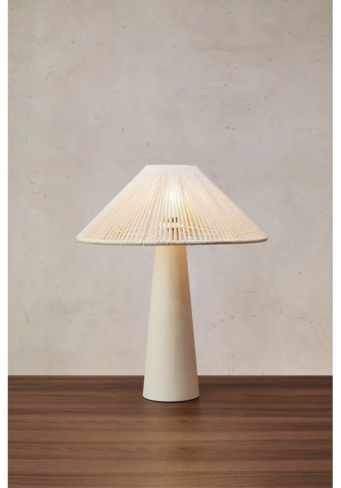 Bézs asztali lámpa textil búrával (magasság 50 cm) Favoro – Markslöjd