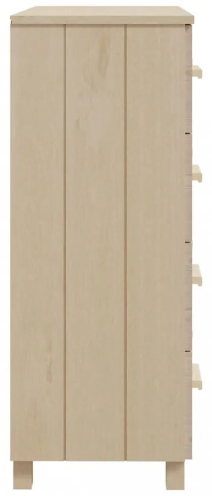 HAMAR mézbarna tömör fenyőfa tálalószekrény 79 x 40 x 103,5 cm