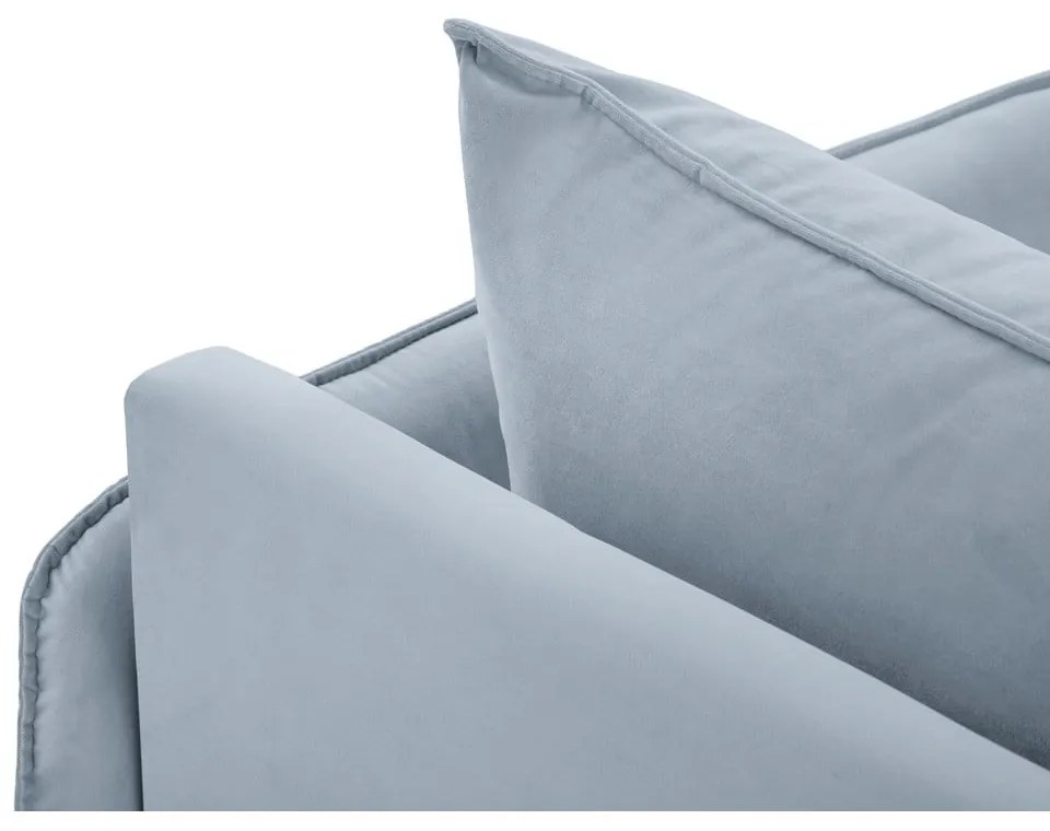 Világoskék bársony heverő (jobb oldali) Vienna – Cosmopolitan Design