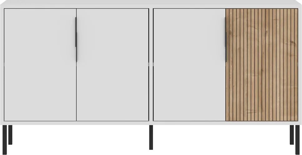 Callia komód, fehér-zafír tölgy, 150 cm