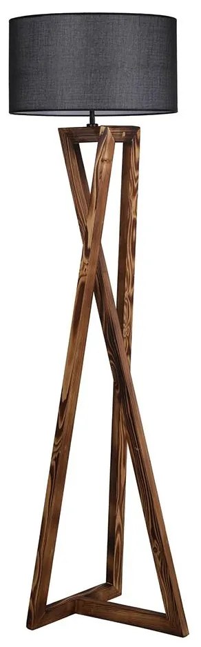 Állólámpa MACKA 1xE27/60W/230V fekete/barna