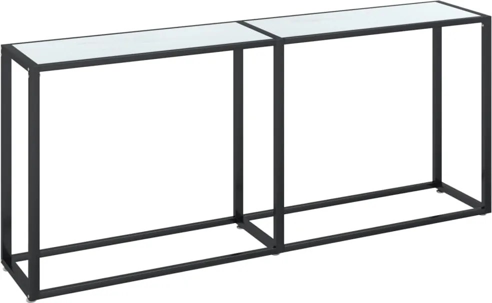 vidaXL fehér márvány edzett üveg tálalóasztal 180 x 35 x 75,5 cm