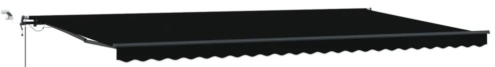 Automatikusan behúzható napellenző LED-del Fekete 600x300 cm