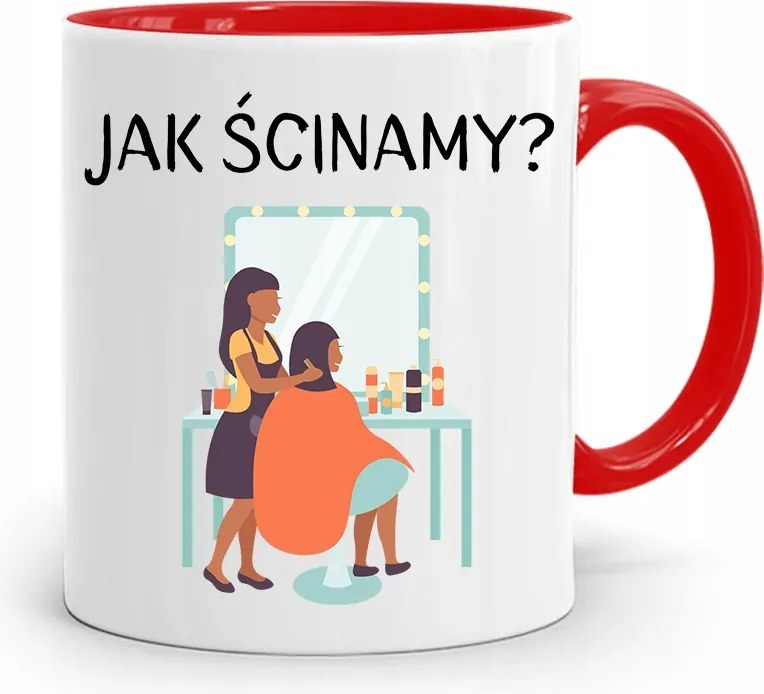 Piros Fodrász Bögre Hogyan Vágjuk Le? Ajándék fényképes nyomattal