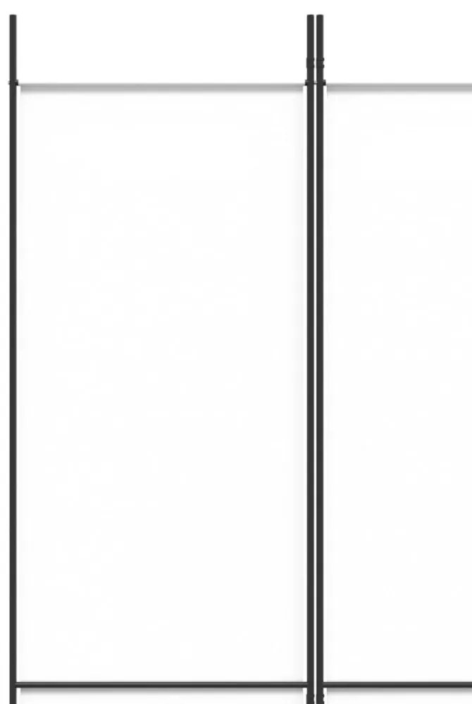 fehér 5 paneles paraván 250x220 cm szövet