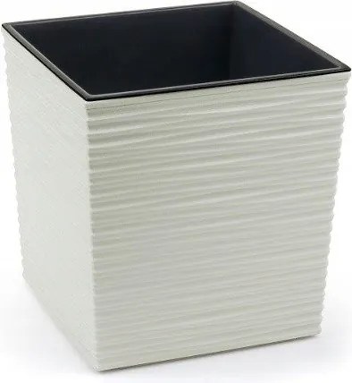 Juka Virágtartó Vésőbetéttel Krém 19X19 H;19,5CM