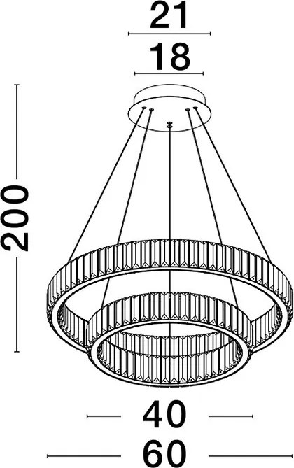 Függeszték Króm AURELIA NOVA LUCE 9333068