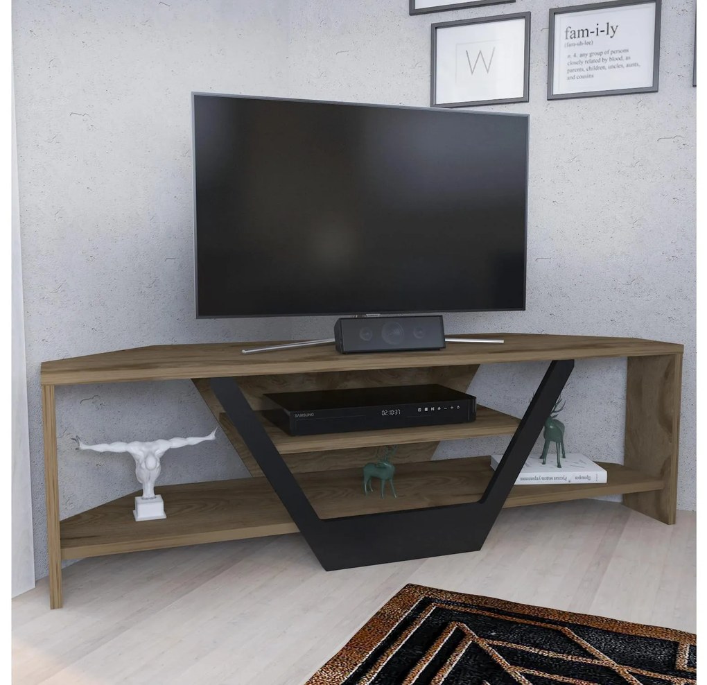 TV asztal/Szekrény Sarra (tölgy + fekete) . 1102562
