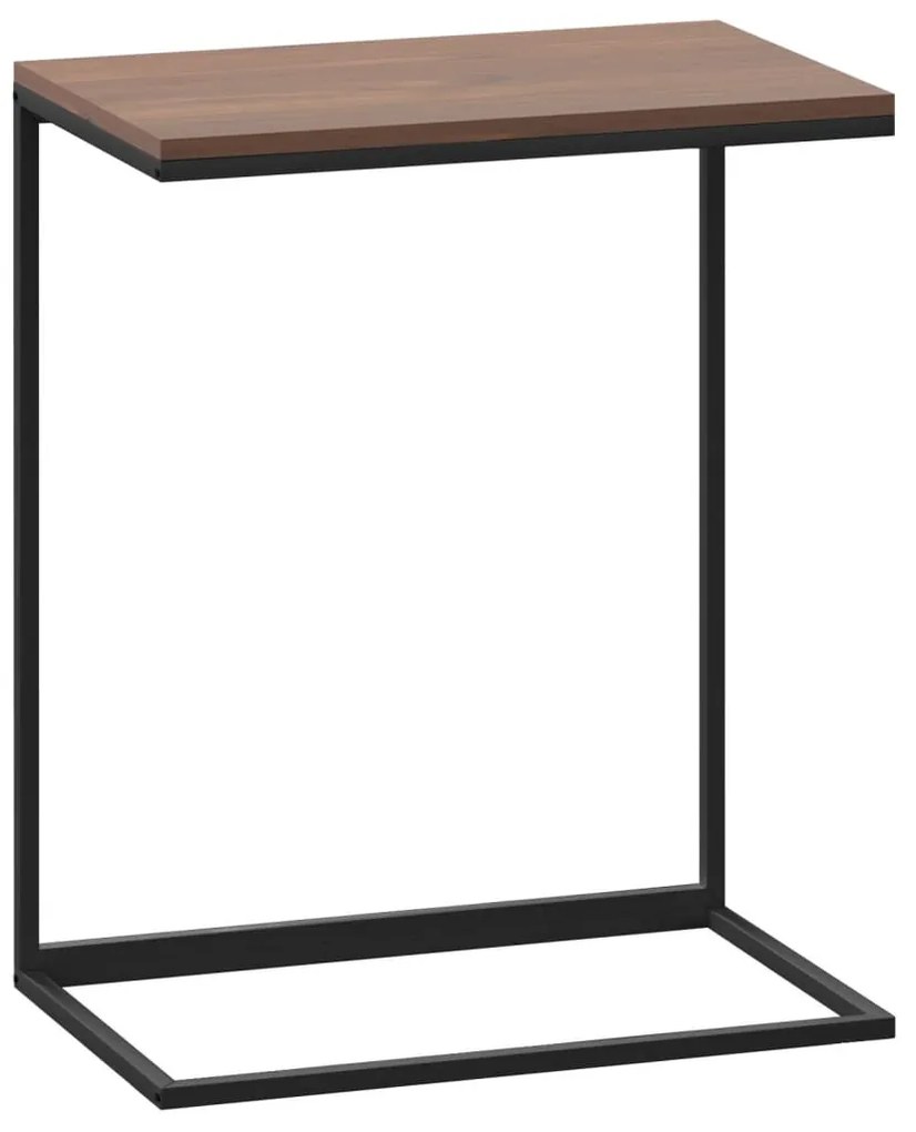 Fekete szerelt fa kisasztal 55 x 35 x 66 cm