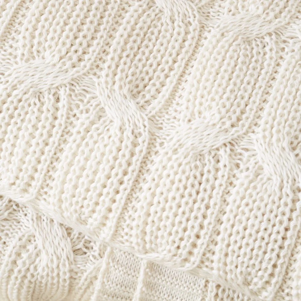 Fehéresbézs kötött takaró 130x170 cm Chunky Marl Knit – Catherine Lansfield