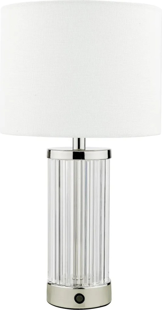 Dar Lighting modern asztali lámpa enrico polírozott nikkel darenr4138
