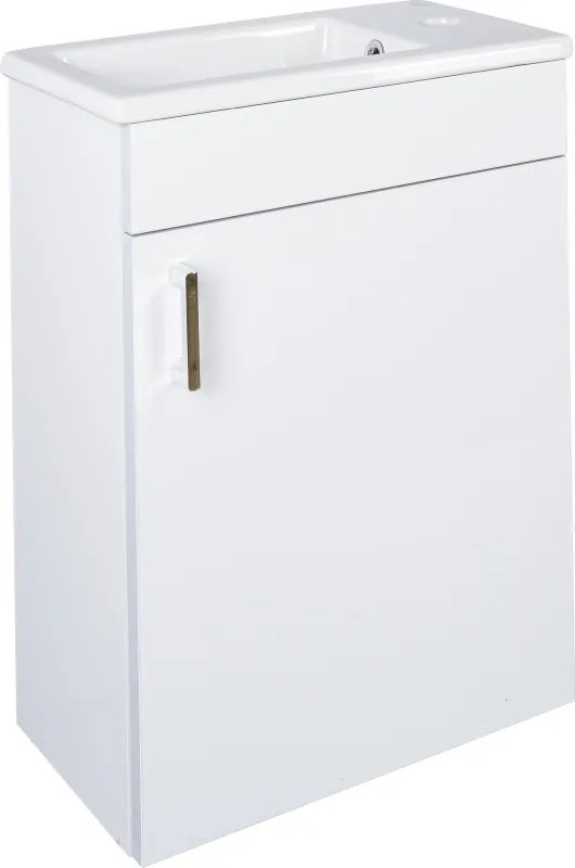 VivaStyle NIKA - fali függesztett - fürdőszobabútor CeraStyle 71100 porcelán mosdóval 42 x 24 cm