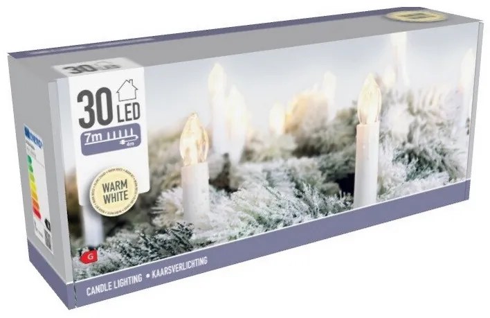 Candle Lights karácsonyi LED fényfüzér, 30 LED