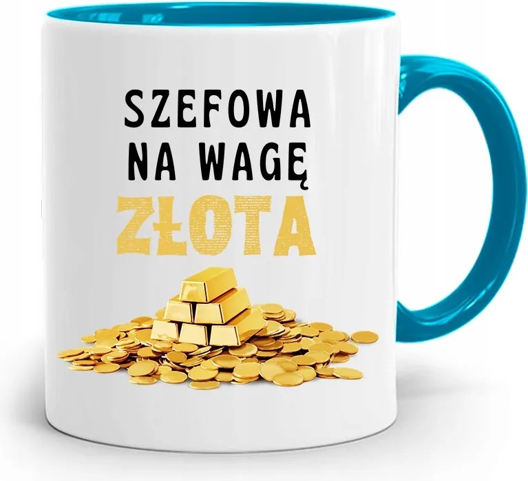 Kék Bögre Ajándék Arany Mérleg Ajándék fényképes nyomtatással