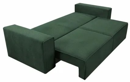 RONDA háromszemélyes ággyá alakítható kanapé tárolóhellyel, zöld