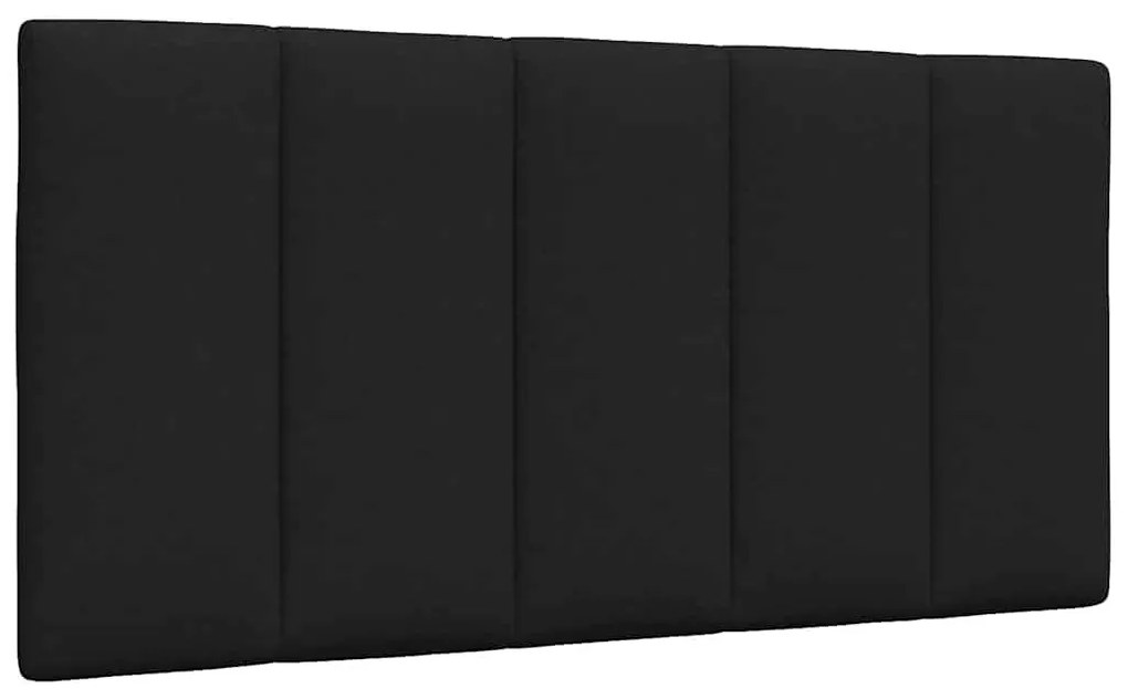 fekete szövet ágy matraccal 100x200 cm