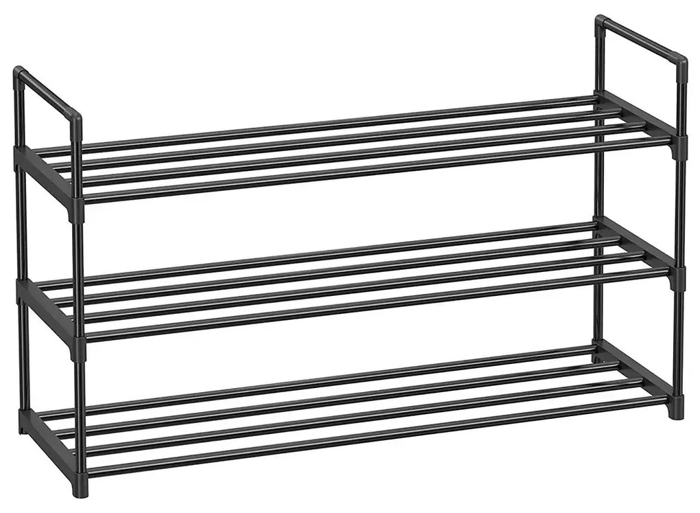 Fém cipőtartó SHOEN 92x30x54 cm fekete