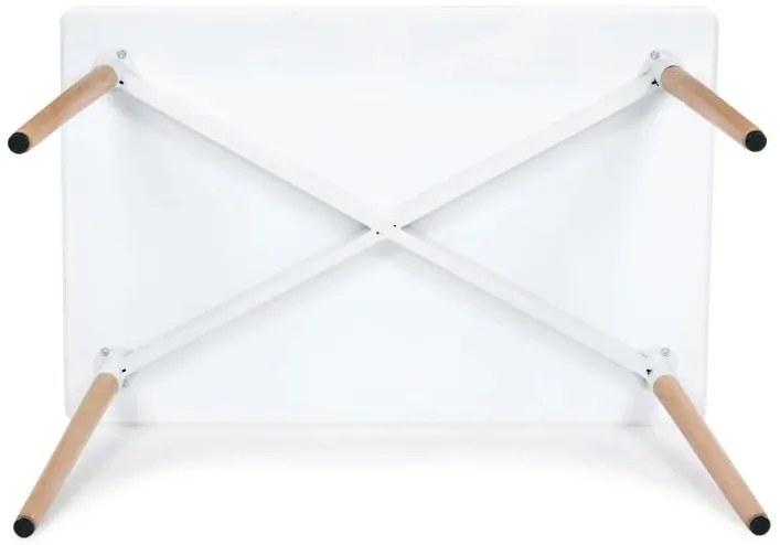 Akciós fehér étkezőasztal BERGEN 120x80 cm II. osztályú