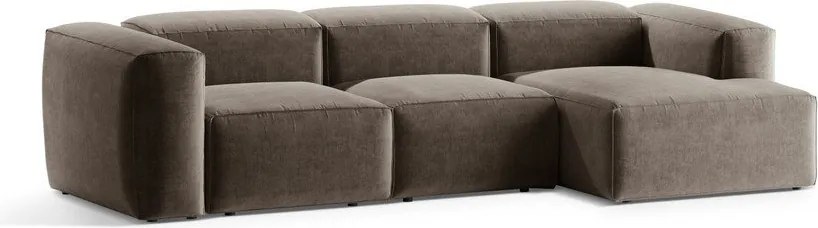 Barna sarokkanapé (jobb oldali-heverő résszel) Bergamo – Cosmopolitan Design