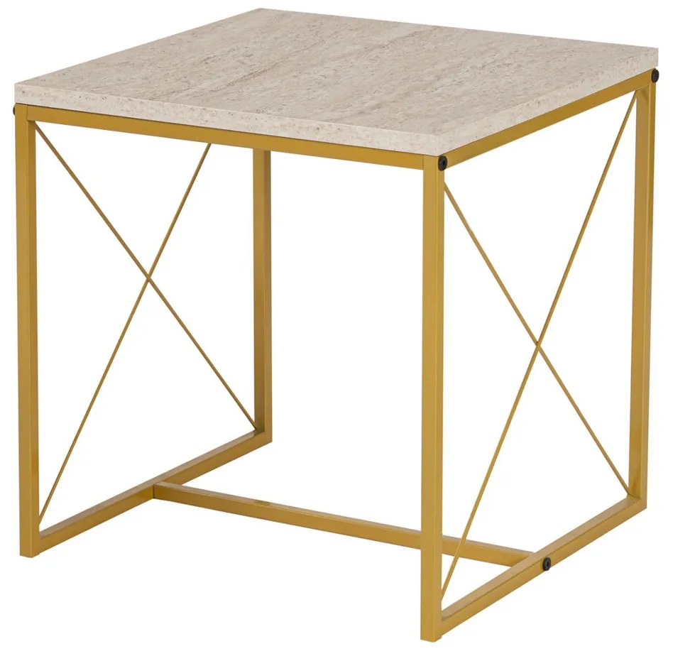 Defne Gold Travertine dohányzóasztal
