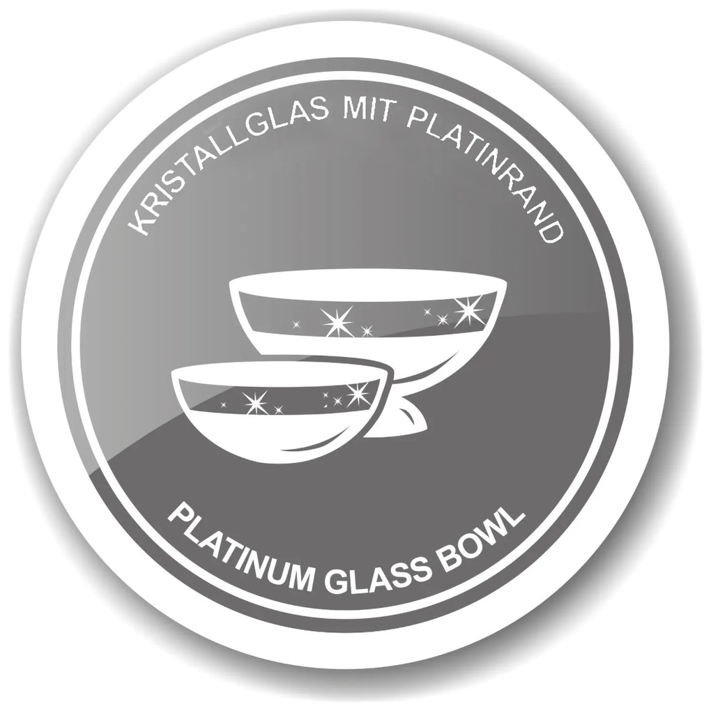 ERIK csokis doboz, fújt kristályüveg platina peremmel, h. 18 cm - EDZARD