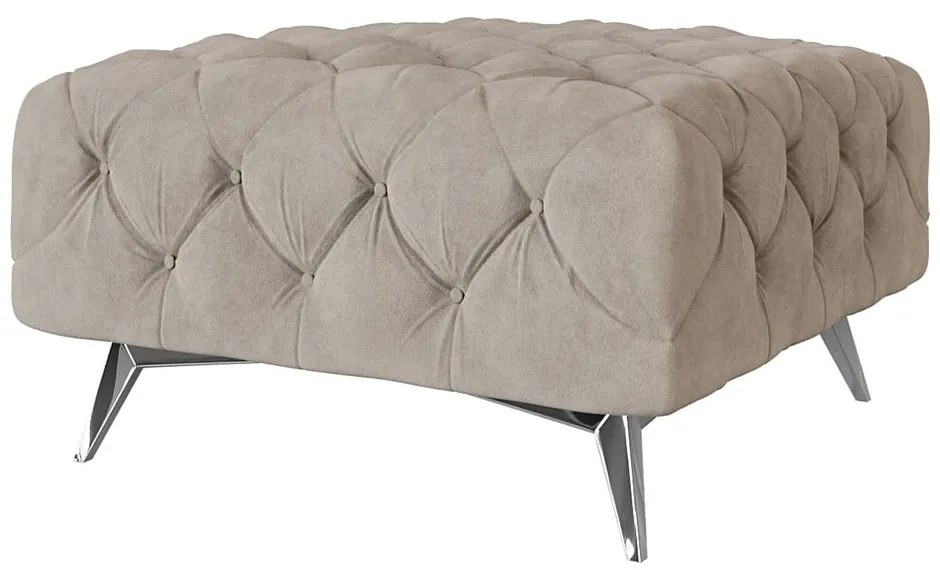 Szürkésbézs bársony lábtartó Chelsea – Ropez