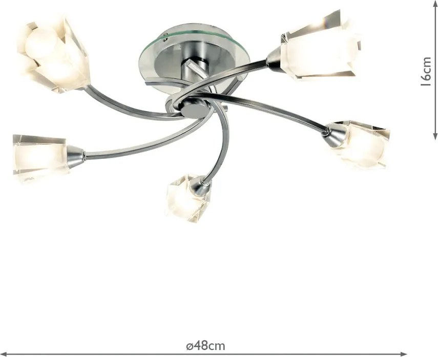 Dar Lighting AUSTIN AUS0550 Plafonlámpa 5x40W/G9 IP20