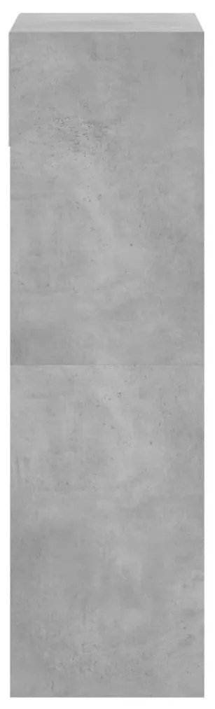 betonszürke szerelt fa cipőszekrény 60x34x116 cm