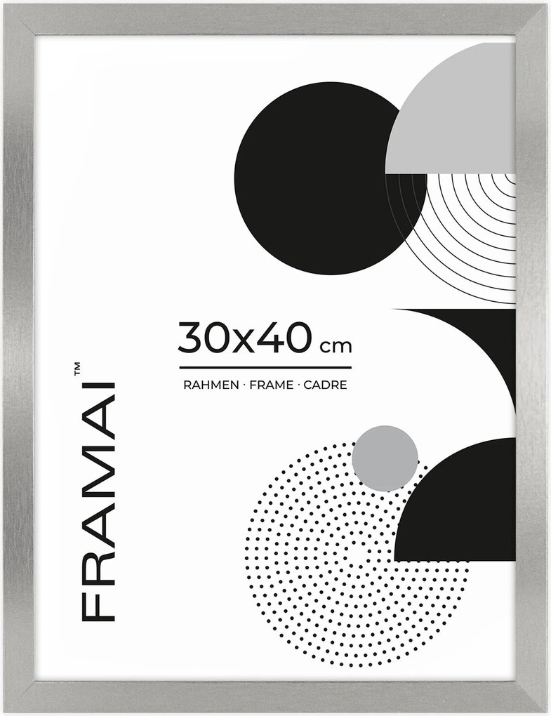 Ezüst fényképkeret 30x40 cm