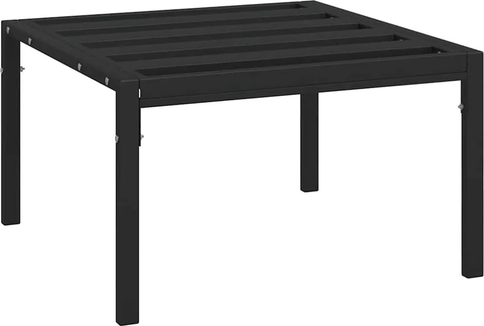 vidaXL fekete acél kerti dohányzóasztal 60 x 60 x 35 cm