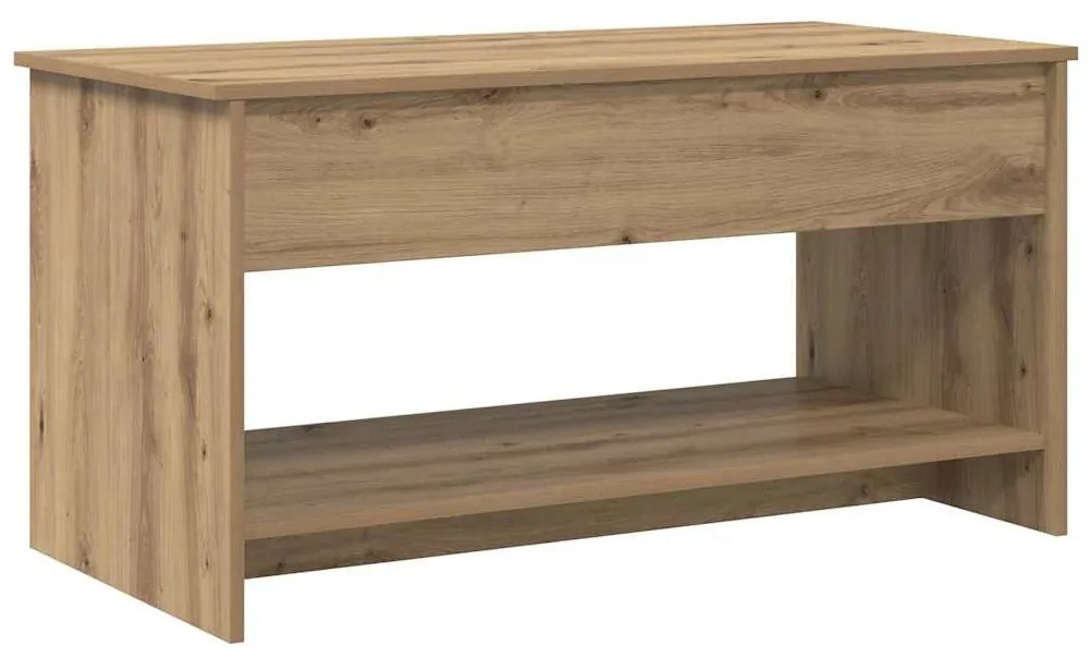 Dohányzóasztal kézműves tölgy 102 x 50 x 52.5 cm Faanyag