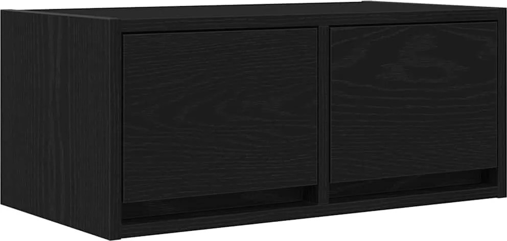 vidaXL fekete tölgy színű szerelt fa TV-szekrény 60x31x25,5 cm