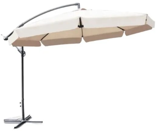 Összecsukható kerti napernyő - krém színű 350 cm